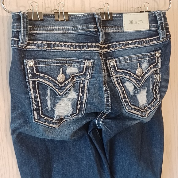 Miss Me Jeans, Size 29, Ankle Skinny, Distressed, Mid-Rise, 29W x 25L - Picture 8 of 12